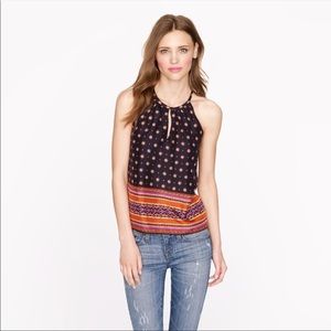 Jcrew silk keyhole top